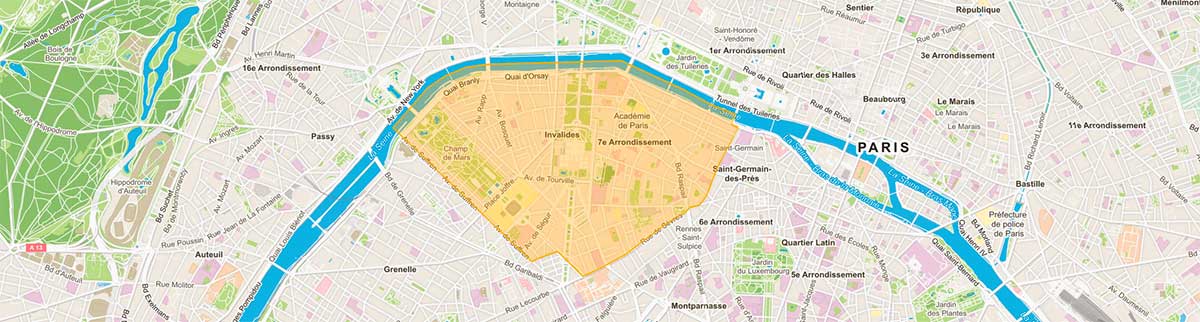 Plan de Paris 7e arrondissement
