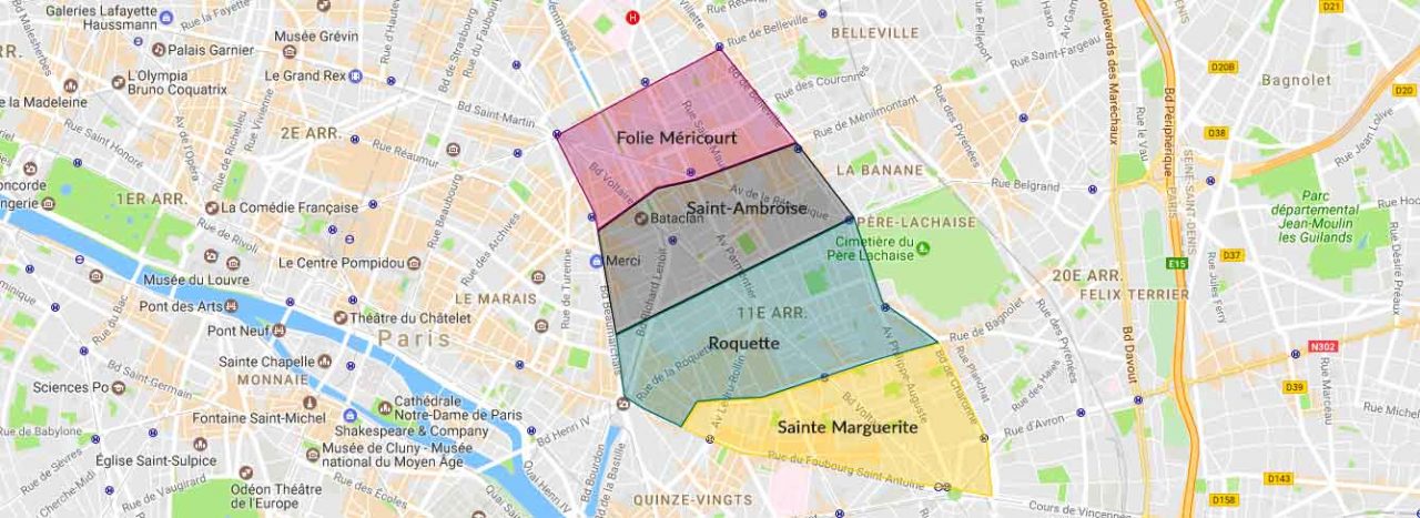 Plan Des Quartiers Du 11e Arrondissement Paris Homeleo 